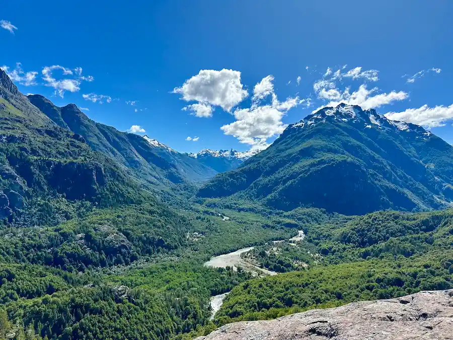 Foto mirante do Refugio Retamal, El Bolson, Patagonia Argentina